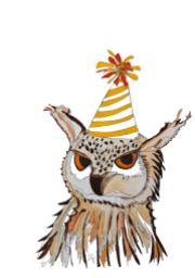 Watercolour Birthday Owl